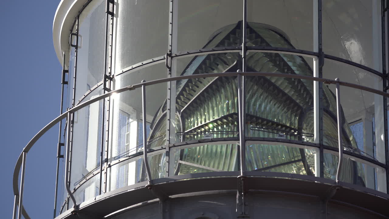 Lighthouse spinning in Sweden, Kullaberg.