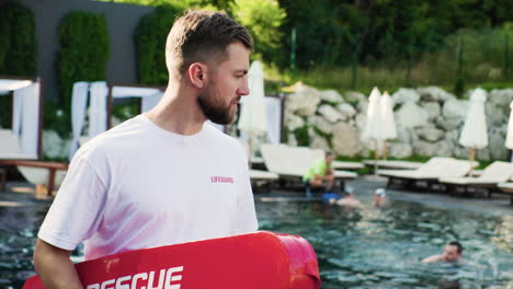 lifeguard at the pool