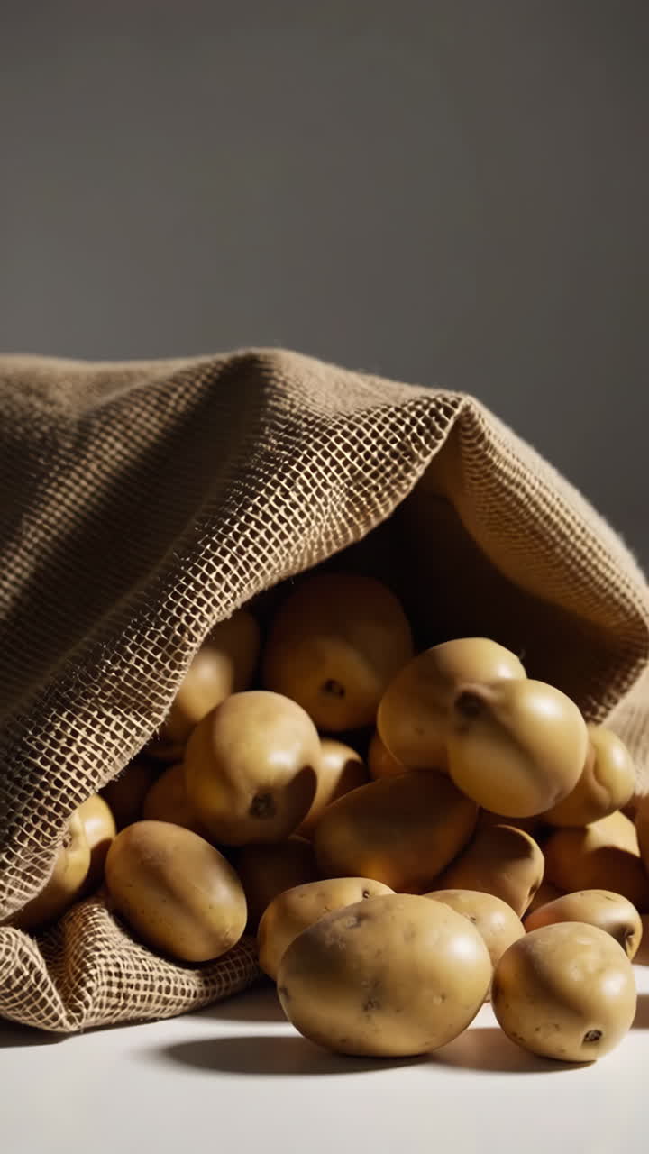Potatoes in a Burlap Sack