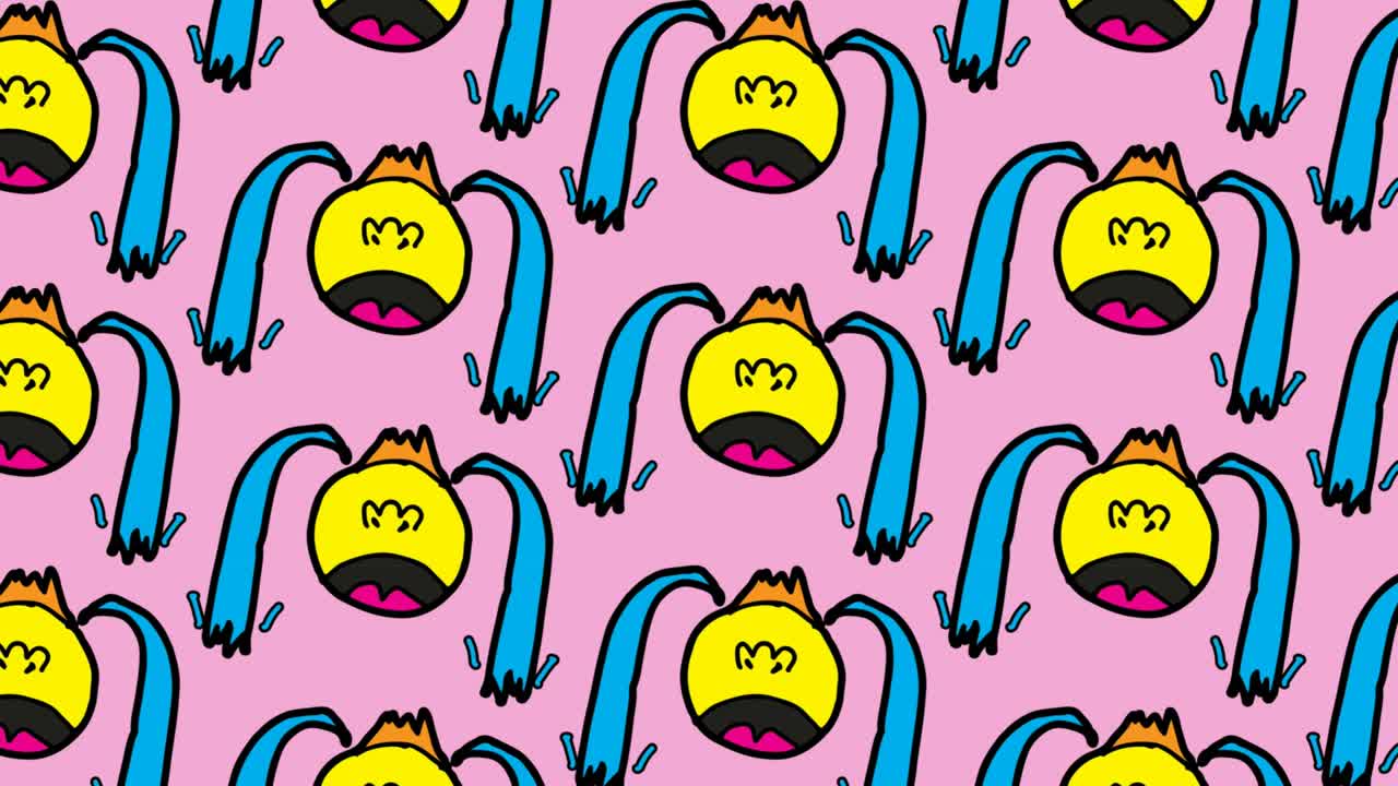 아이들의 울음소리 테마를 가진 팝 아트 무결한 배경 그림을 그리는 아이들