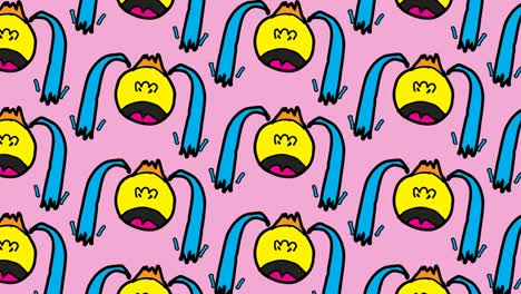 niños dibujando arte pop fondo sin costuras con tema de niño llorando