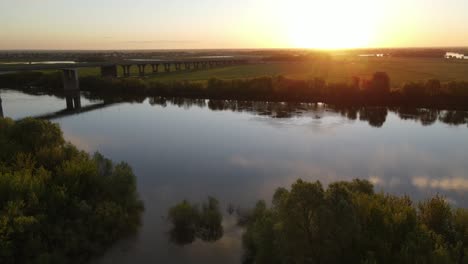 aerial view of the river and landscape