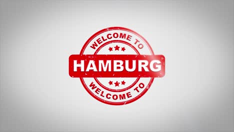 welcome to hamburg stamp