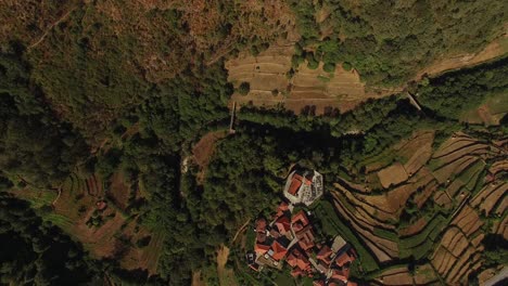 aerial view beautiful village of sistelo in portugal