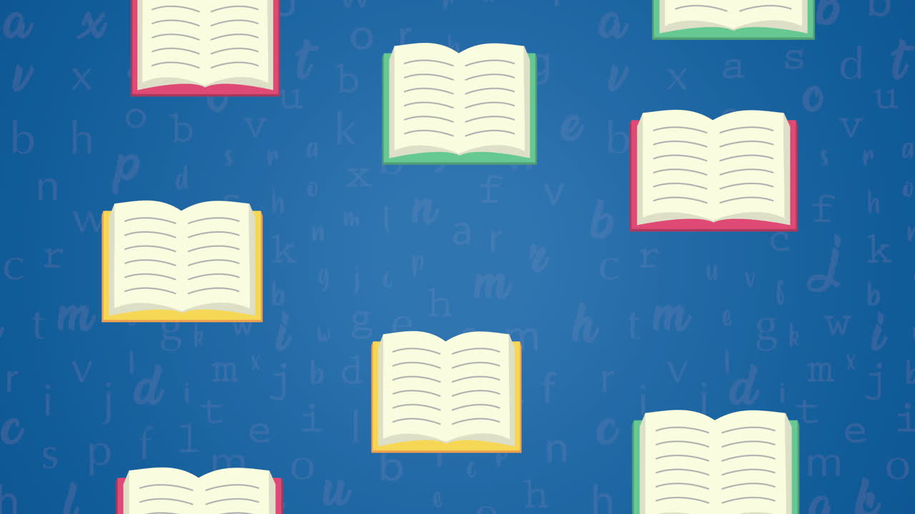 celebración del día mundial del libro con el patrón de los libros