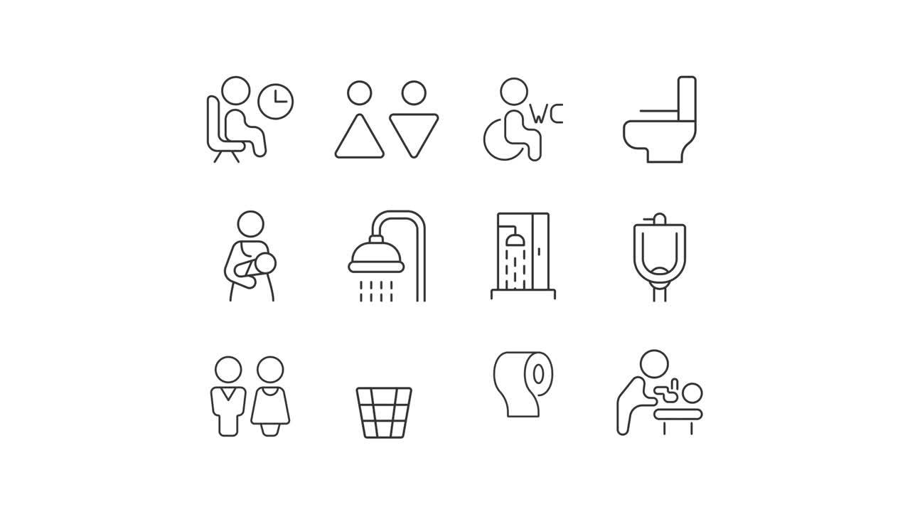 Bathroom and Restroom Icons