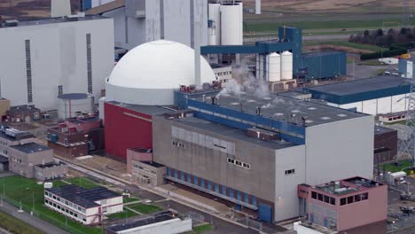 aerial view of a nuclear power plant