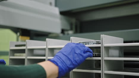 lab technician handling samples