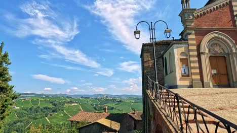 charming architecture amidst lush vineyard landscape