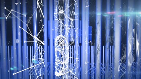 interfaz digital con la red de conexiones y procesamiento de datos