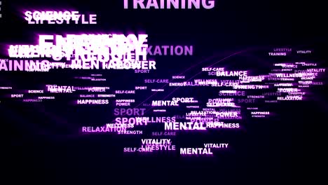 health keywords explosion background, loop