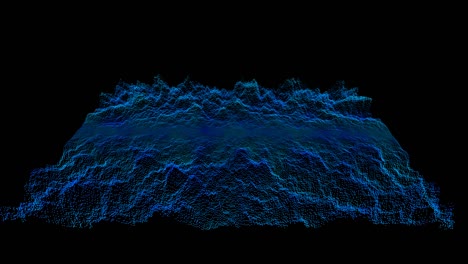 abstract blue map waveform sound audio music oscillation, visualization wave technology digital surface