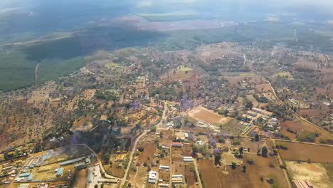 stunning aerial view of a beautiful landscape in rural kenya