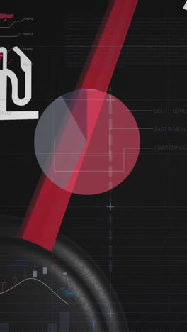 animación del procesamiento de datos sobre el panel del coche