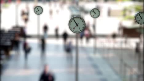 docklands clocks blur