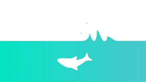 fish jumping out of the water. loop animation.