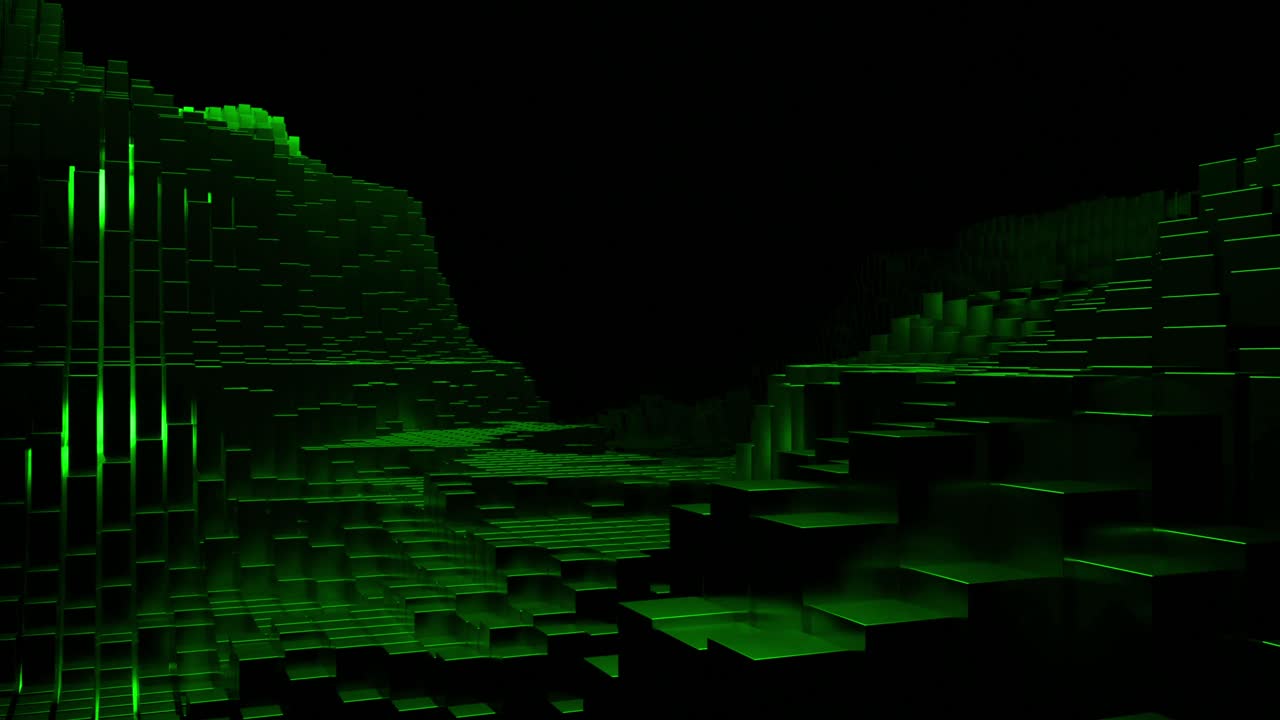 Abstract Green 3D Background
