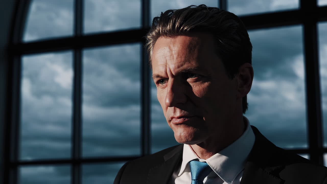 hombre de negocios en vista de perfil