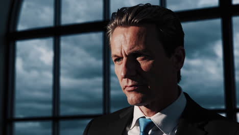 businessman in profile view