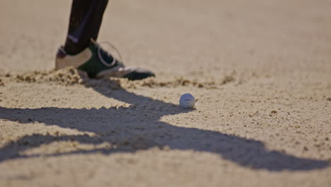 young golfer playing on a sunny spring day in switzerland, showcasing precise chipping, putting, bunker, and approach shots. perfect for sports, lifestyle, and outdoor themes.