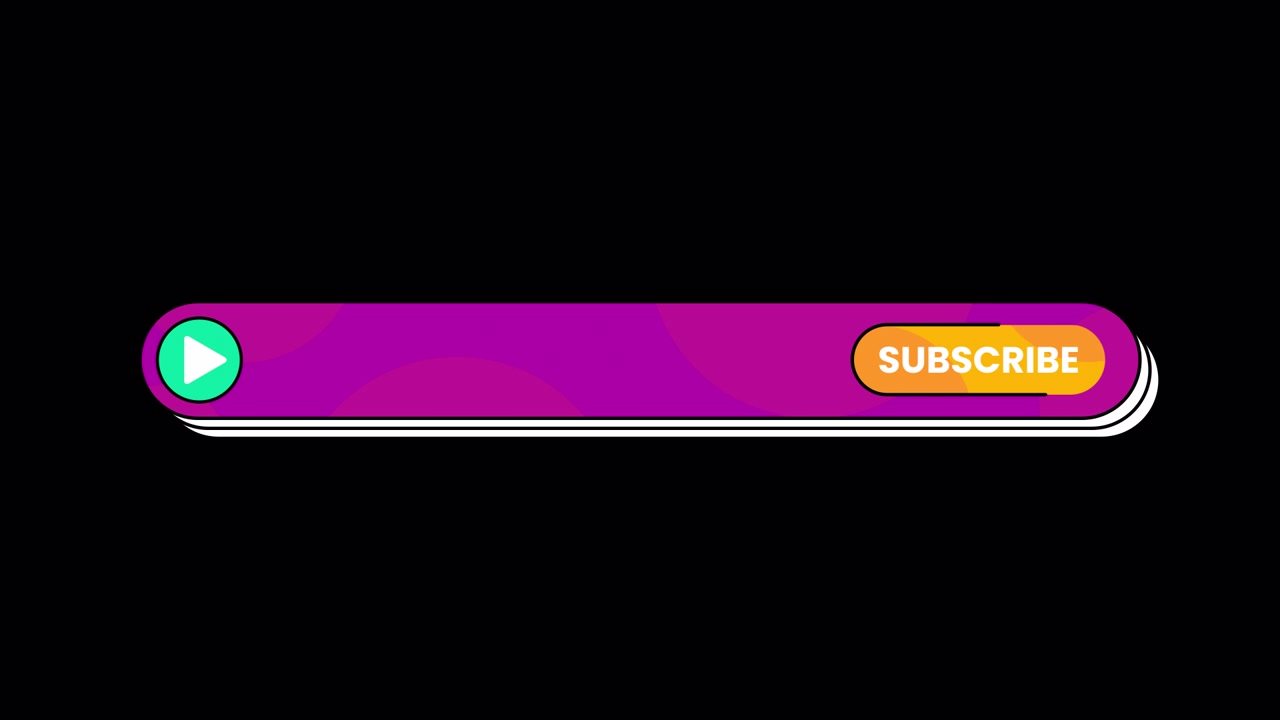 Animated Subscribe Button with Mouse Cursor Clicking on Black Background