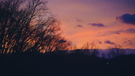 beautiful orange and purple sunrise