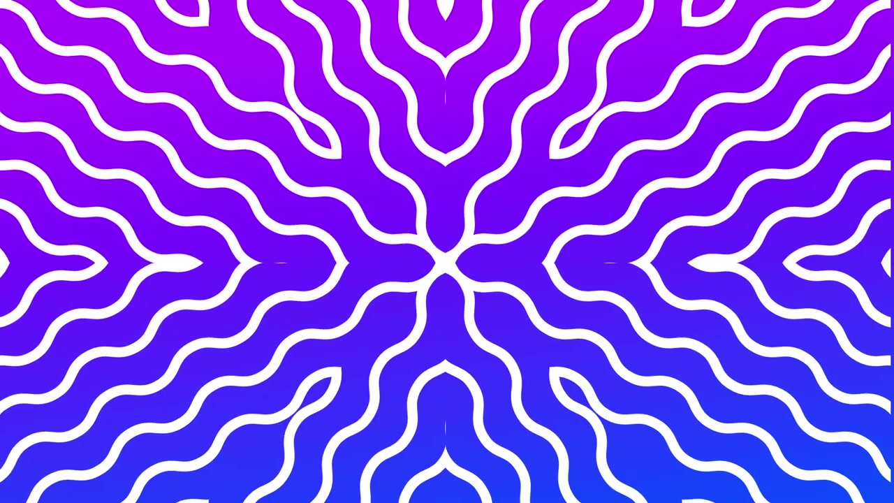 Animated Wavy Lines Pattern on Purple and Blue Gradient Background