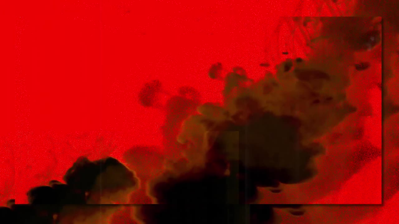 animación de tinta líquida que fluye sobre placas de colores de impresión azules, rojas y amarillas que cambian en dificultades w