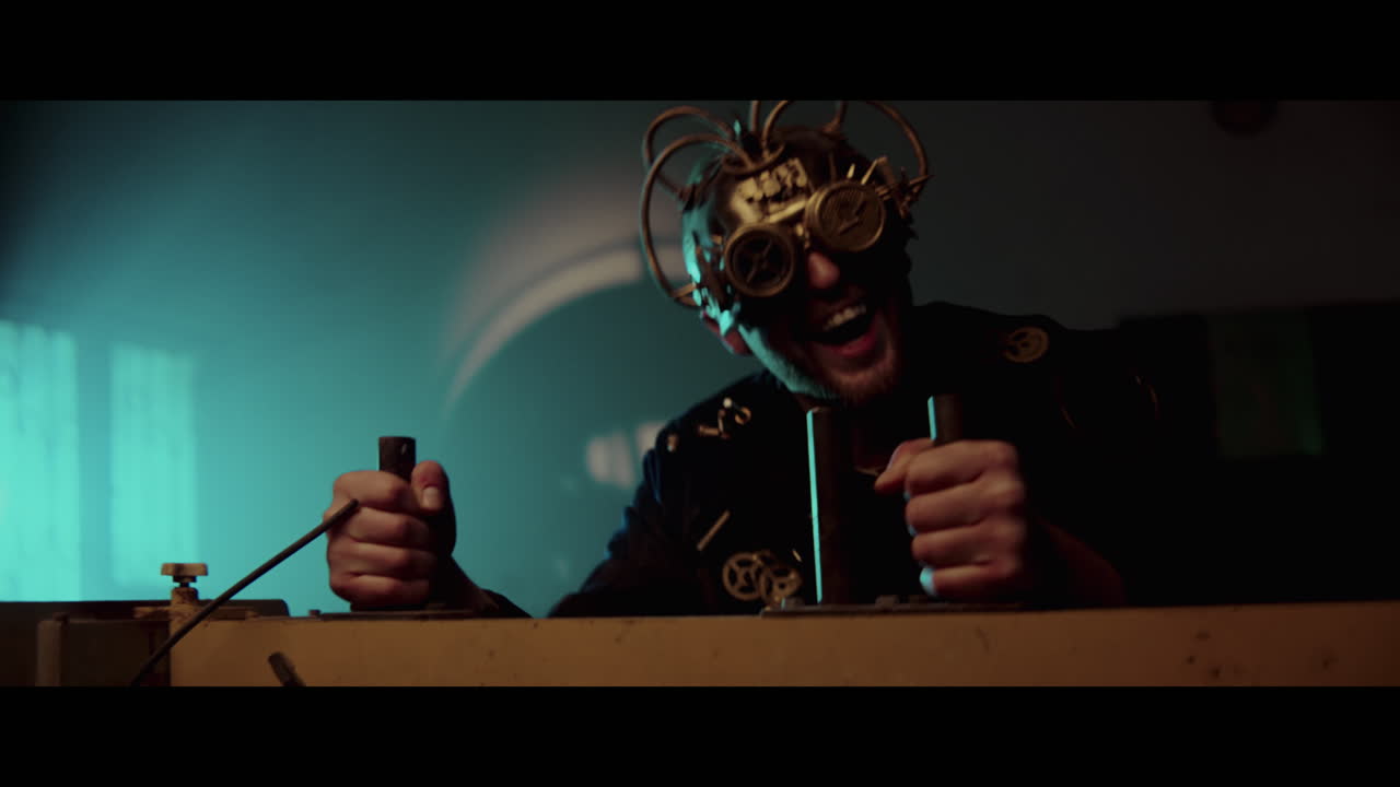 Steampunk Man in Action