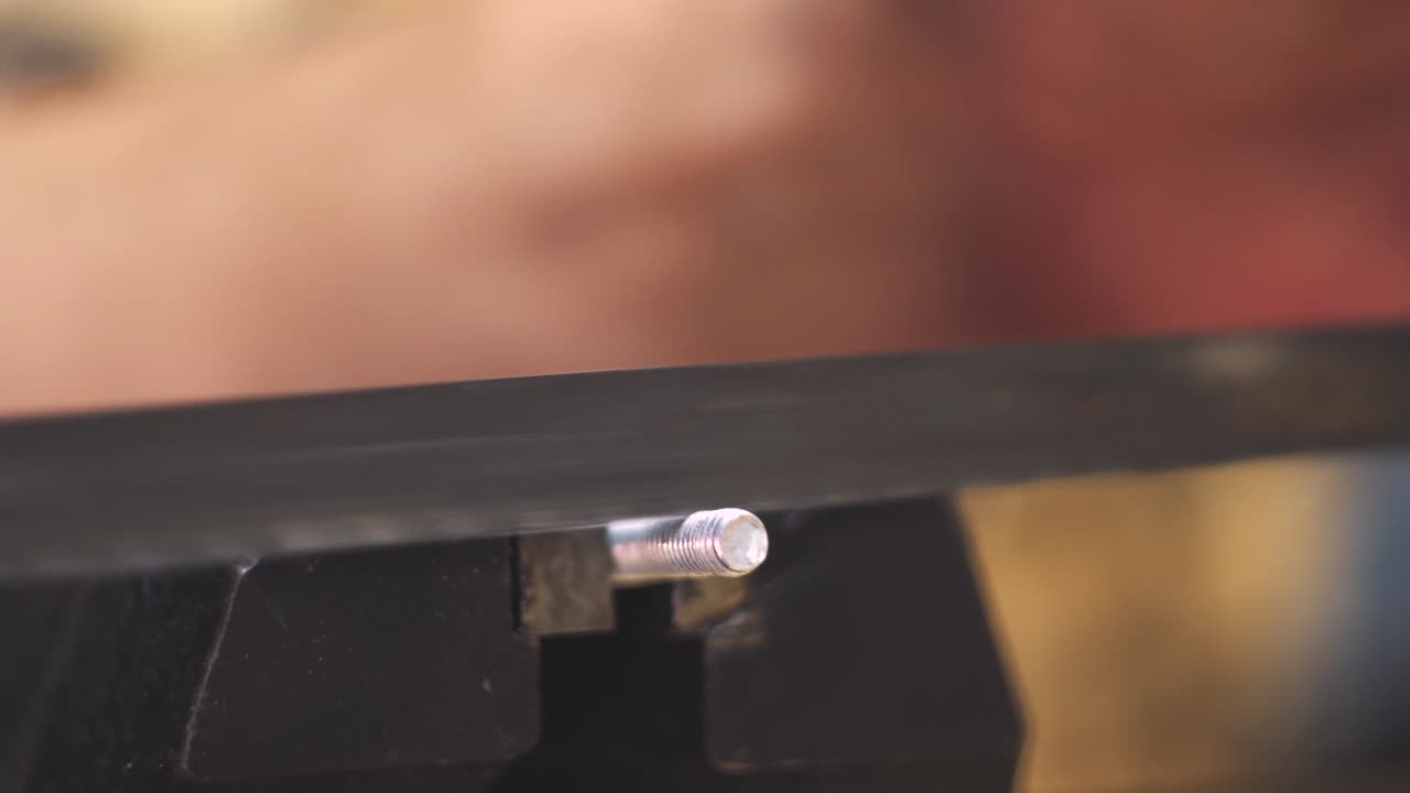 Cutting a metal bolt
