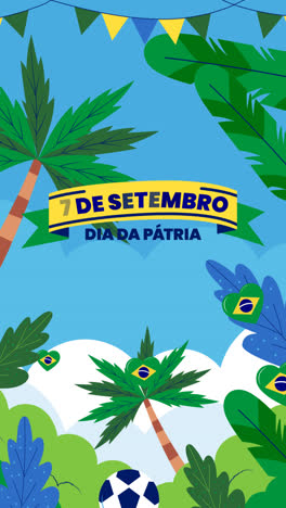 an animation of flat 7 de setembro background