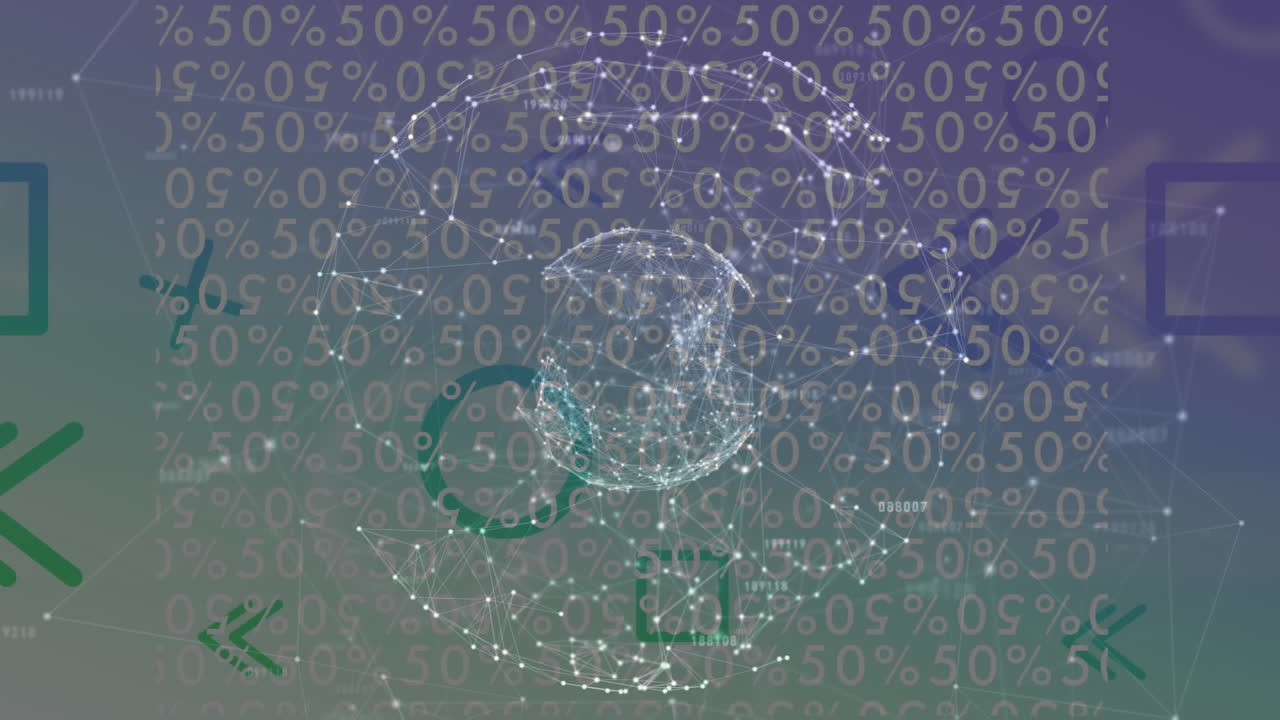 Animation of network of connections over icons