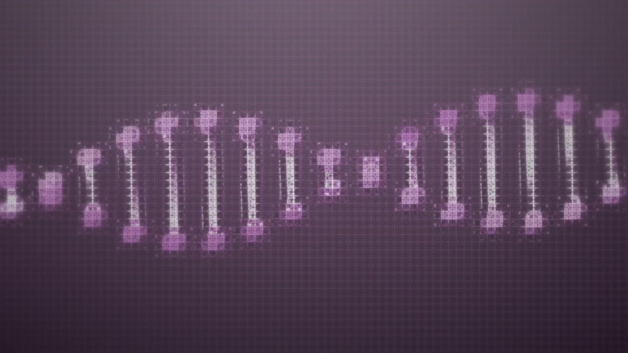 Animation of news texts over dna strand