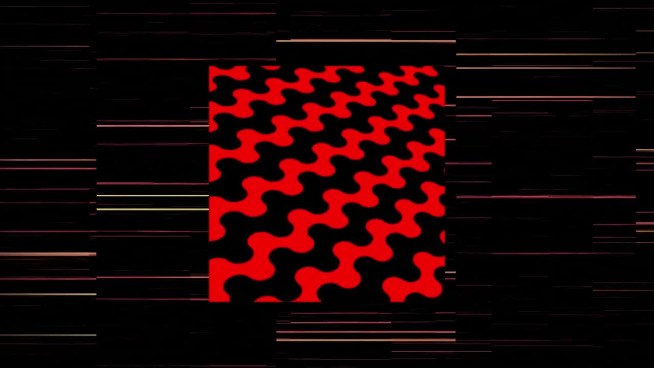 animación de formas y líneas que se mueven sobre un fondo negro