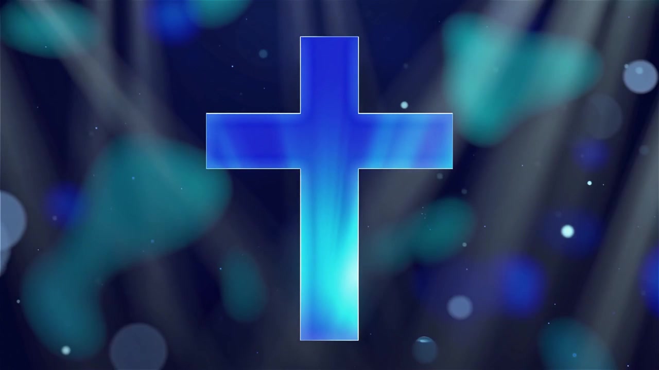 Croce Cristiana Luce Celestiale Sfondo per il Culto.