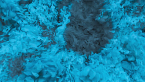 explosión de tinta azul abstracta