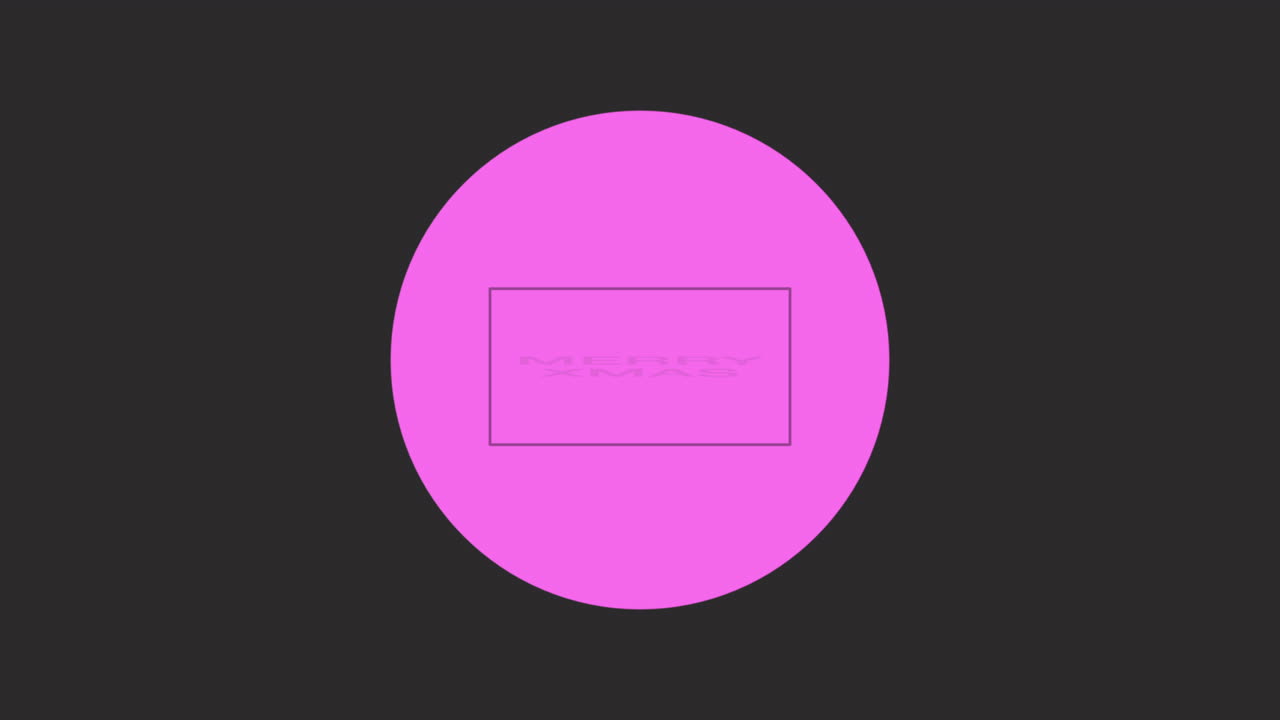 feliz navidad con círculo púrpura en gradiente negro