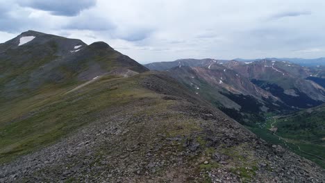 a drone flight at a ridge, 13,000 above sea level, argentine pass