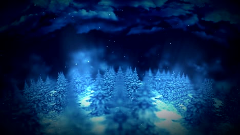 forest landscape illustration, abstract nature background, loop animation,