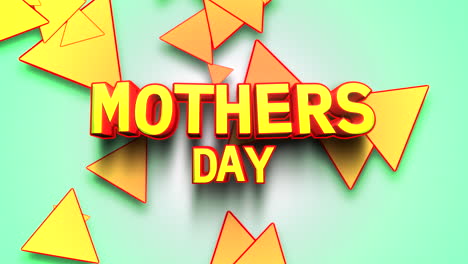 Mother-Day-cartoon-text-with-triangles-pattern-on-blue-texture