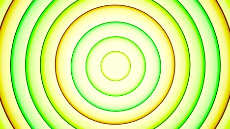 plantilla abstracta con animación de ondas circulares de neón brillantes