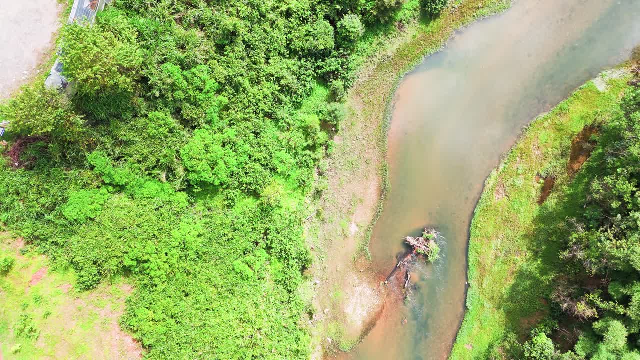 Aerial View of the River in Lam Dong
