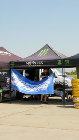 drift cars in garage area