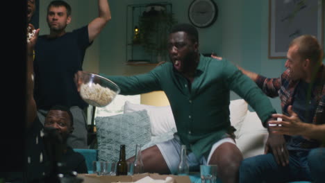 friends celebrating a sporting event