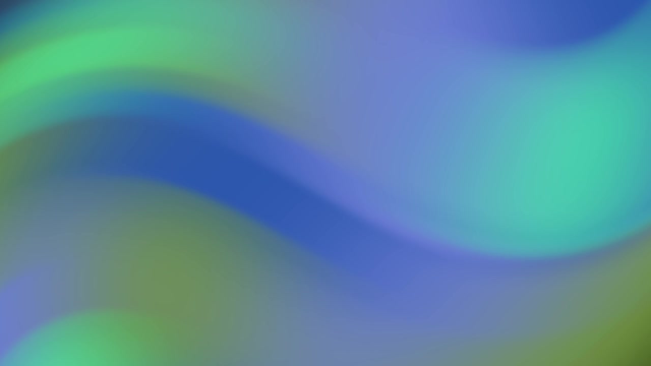 Smooth Wavy Abstract Gradient Background with Green and Blue