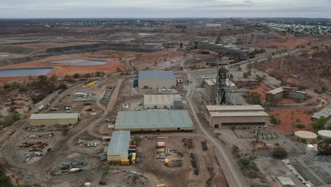 overhead view of mine site workshops in broken hill australia