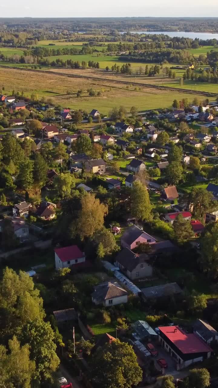 Aerial View of a Peaceful Village