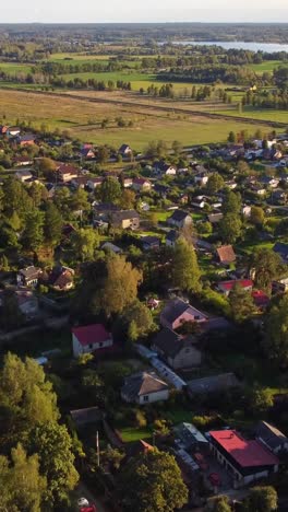 aerial view of a peaceful village
