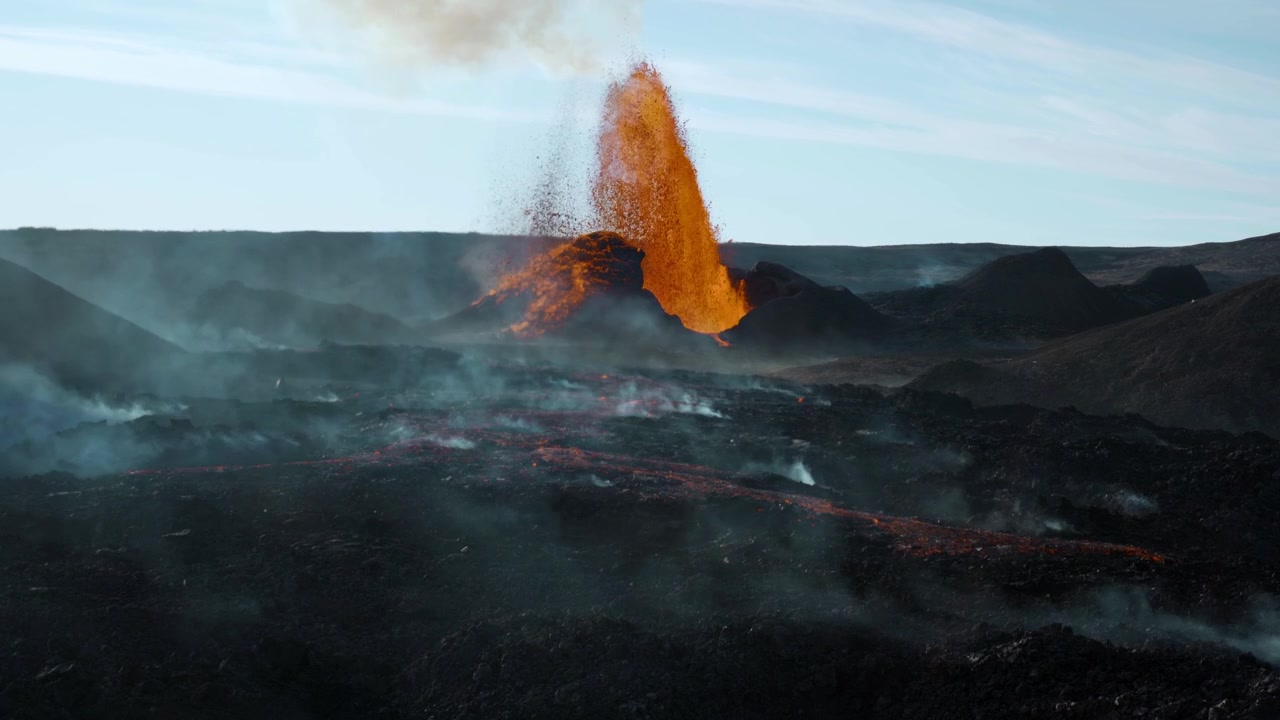 Vulcano Fagradalsfjall nell'Islanda sud-occidentale.
