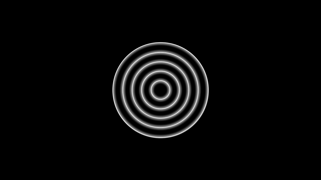 Background with concentric rings moving or Radio waves animation, radar or sonar